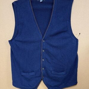 Johnston & Murphy Navy and Brown Knit Vest